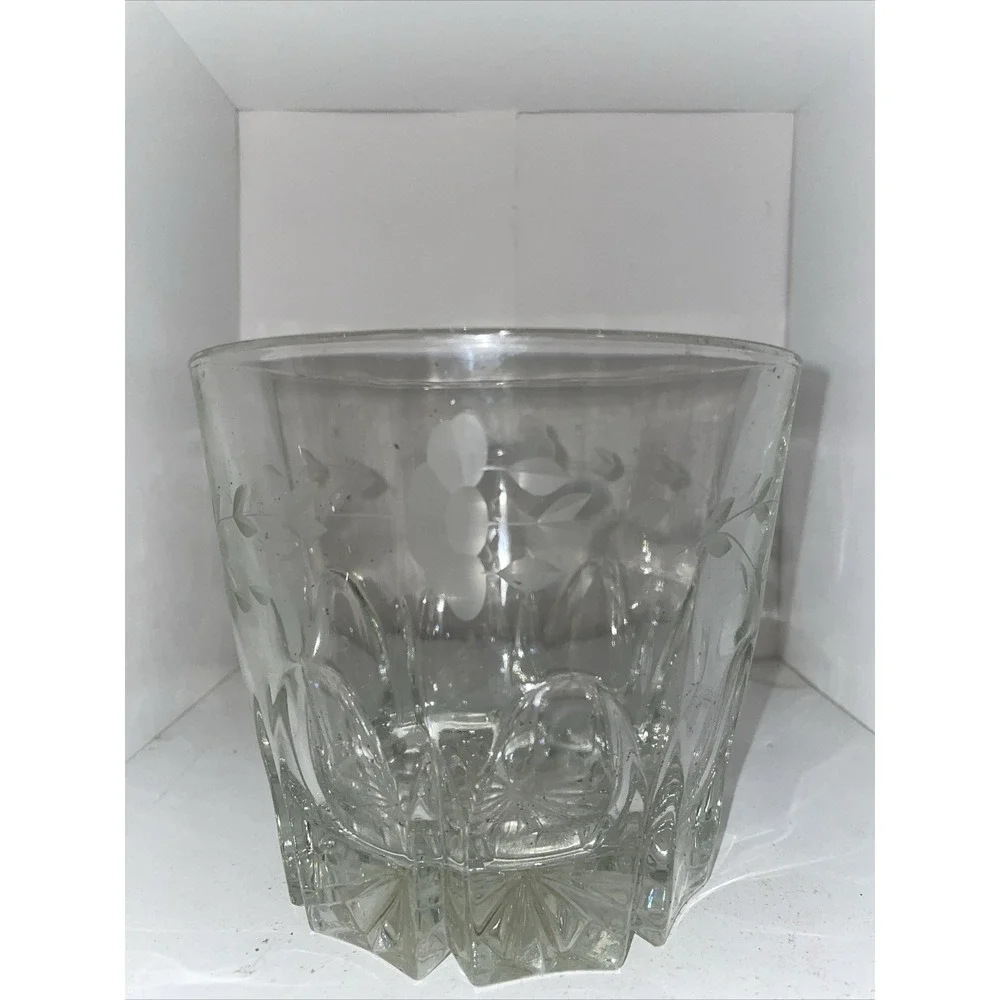 Princess House Heritage Regency Crystal Glass Ice Bucket no tongs or box 1980's